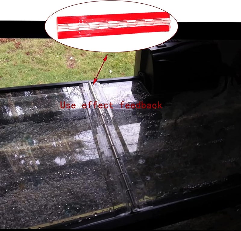 Anyalite Acryl-Hinge 300mm Transparent Plastic Piano Hinge, Self-Adhesive, for DIY Box, Aquarium, Golf Cart Tray, Display Stand - Image 4